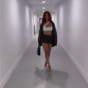 Chic Black and Gold Two-Piece Set